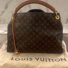 Authentic Lv Artsy Bag. All New Inside Redone From Lv. Great Condition Sorted In Cover And Box In Closet. Elegant Monogram Canvas Bag For Errands, Everyday Luxury Monogram Canvas Bag With Handle Drop, Elegant Bags With Handles In Coated Canvas, Elegant Shoulder Bag In Signature Coated Canvas For Errands, Elegant Signature Coated Canvas Shoulder Bag For Errands, Artsy Bag, Louis Vuitton Artsy, Bags Louis Vuitton, Japanese Patterns