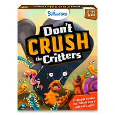 don't crush the critters board game is shown in front of a white background