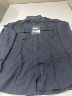 Blauer LONG SLEEVE WOOL SHIRT Button Down Navy Blue Size 15.5. Condition is New with tags. Shipped with USPS Priority Mail.