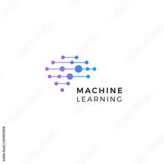 the logo for machine learning, which is designed to look like an abstract structure with dots and lines