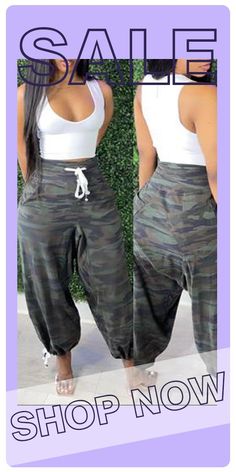 Camouflage Fashion Casual Basic Regular High Waist Trousers Casual Summer Camouflage Bottoms, Baggy Camouflage Bottoms For Summer, Stretch Camouflage Bottoms For Summer, Crystal Styling, Camouflage Fashion, High Waist Trousers, Shorts Pants, Bottoms Shorts, Pants Jeans