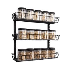 PRICES MAY VARY. Multi-purpose Design - 2 or 3 shelves can be used together as one, or can be used separately. Inter-layer Height Adjustable Design - You can adjust the height of each layer according to your requirements to better meet the storage requirements Large-capacity design - with the same wall area, provides twice as much storage space as traditional products. Spice Rack :15.75"L x 4.33"W x 15.75" H Basket size fits more items like large bottles, spice jars, cans, food containers and mo Wall Mounted Spice Rack, Modern Farmhouse Bathroom Rug, 3 Shelves, Spice Organization, Living Room Bathroom, Spice Rack, Spice Jars, Kitchen Utensils Gadgets, In Kitchen