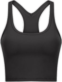 Sleeveless Moisture-wicking Sports Bra, Black Stretch Tank Top With Built-in Padding, Elastane Sports Bra, Sleeveless Elastane Sports Bra, Sleeveless Elastane Tank Top For Training, Stretch Elastane Tank Top For Sports, Black Nylon Tank Top For Training, Black Sleeveless Tank Top With Light Support, Light Support Sleeveless Elastane Tank Top