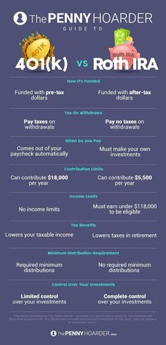 the penny hoarder guide to 401k and roh irra info sheet