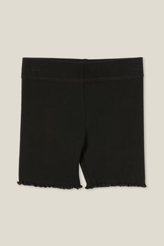 These cute little biker shorts are made from a soft stretch cotton. They're perfect for sport, gymnastics, running and play. The elastic waistband makes them easy to get on and off, and we've designed them in a range of colours to suit any sports uniform.

Features:  

 -  Snug Fit  
 -  Mid Rise
 -  True Waistline
 -  Ultimate Comfort  
 -  Mid Thigh Length  
 -  Encased Elastic Full Width Of waistband
Composition: BCI Cotton 95%, Elastane 5% Shorts With Built-in Shorts For Playwear, Cotton Mid-thigh Length Shorts In Solid Color, Stretch Cotton Athletic Shorts With Ribbed Waistband, Black Casual Short Length Leggings, Stretch Cotton Biker Shorts, Cotton Biker Shorts For Athleisure, Solid Cotton Biker Shorts For Athleisure, Athleisure Cotton Biker Shorts, Cotton Mid-thigh Biker Shorts