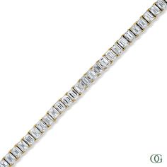 Experience the luxurious sparkle of our Sparkling Emerald Tennis Bracelet. With a dazzling 13 CTW of stunning emerald stones, this bracelet is the perfect combination of elegance and sophistication. Adorn your wrist with this timeless piece and make a statement of elegance and refinement. The standard size is 7 inches please note any other sizes are considered special order and may require additional time for production. Luxury Emerald Cut Tennis Bracelet With 17 Jewels, Emerald Cut Diamond Bracelet With Accents For Anniversary, Classic Diamond White Bracelet With Baguette Diamonds, Classic Diamond White Bracelets With Baguette Diamonds, Classic Bracelet With Diamond White Baguette Diamonds, Emerald Cut Cubic Zirconia Bracelet With Prong Setting, Classic Emerald Cut Diamond Bracelet With Accents, Emerald Cut Tennis Bracelet With Diamond Accents, Classic Emerald Cut Cubic Zirconia Bracelets