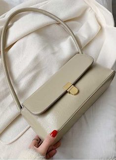 $49.90 - Beige purse handbag for elegant ladies, feminine women and teens. Rectangular Shoulder Bag With Gold-tone Hardware For Shopping, Chic Flap Bag With Removable Pouch For Daily Use, Trendy Beige Large Capacity Box Bag, Beige Large Capacity Square Box Bag, Chic Shoulder Flap Bag For Travel, Trendy Beige Rectangular Box Bag, Trendy Large Capacity Rectangular Baguette Bag, Everyday Baguette Tote Bag With Hasp Closure, Chic Cream Box Bag For Everyday Use