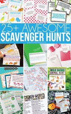 the 25 + awesome scavenger hunts for kids to make with their own hands