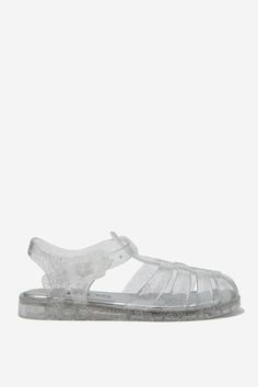 ELSIE JELLY SANDAL Clear Closed Toe Sandals With Translucent Outsole, Clear Plastic Open Toe Jelly Sandals, Casual Clear Jelly Sandals For Party, Open Toe Plastic Jelly Sandals For Party, Plastic Open Toe Jelly Sandals For Party, Clear Closed Toe Jelly Sandals For Beach, Clear Closed Toe Synthetic Jelly Sandals, Clear Flat Sandals With Translucent Outsole, Flat Clear Sandals With Translucent Outsole