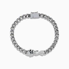 Effy 925 Sterling Silver Black Spinal Panther Bracelet Modern Silver Chain Bracelet Tarnish Resistant, Modern Silver Charm Bracelet Tarnish Resistant, Silver Tarnish-resistant Bangle Chain Bracelet, Silver Tarnish-resistant Chain Bangle, Adjustable Silver Tarnish-resistant Chain Bracelet, Modern Silver Tarnish-resistant Chain Bracelet, Modern Tarnish Resistant Silver Chain Bracelet, Modern Silver Tarnish Resistant Bracelet, Everyday Silver Tarnish-resistant Bracelet