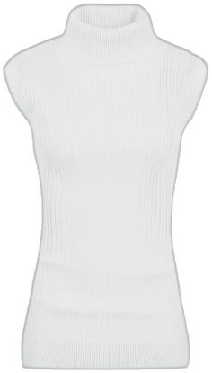 Sleeveless Ribbed Stretch Tops, White Stretch Crew Neck Sweater Vest, White Stretch Ribbed Vest, High Neck Stretch Knit Tank Top, Stretch Knit High Neck Tank Top, High Stretch Ribbed Sleeveless Top, White Ribbed Sleeveless Knit Top, Ribbed Stretch Crew Neck Vest, Stretch Ribbed Crew Neck Vest