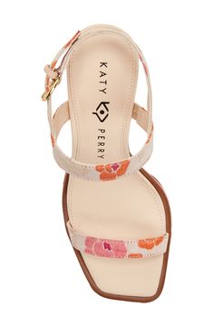 Pink Synthetic Slingback Sandals With Round Toe, Pink Slingback Sandals With Adjustable Strap, Pink Slingback Sandals In Synthetic Material, Slingback Sandals With Platform, Round Toe, Medium Width, Synthetic Slingback Sandals With 4-inch Heel, Hot Pink Floral, Slingback Shoes, Chunky Platform, Summer Events