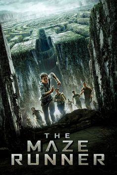 the maze runner movie poster with many people