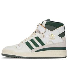 adidas FORUM 84 High 'White Green' GW4328 Green Adidas High-top Sneakers, Adidas Green High-top Sneakers With Logo, Green Adidas High-top Sneakers With Logo, Retro Green Adidas Sneakers, Green High-top Adidas Sneakers, Green Adidas High-top Sneakers Sporty Style, Sporty Green High-top Adidas Sneakers, Sporty Green Adidas High-top Sneakers, Sporty Green High-top Sneakers With Adidas Logo