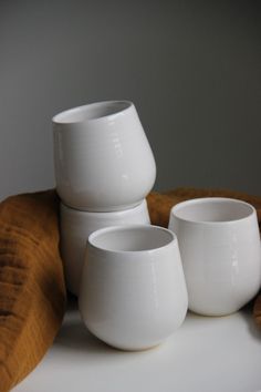 "This listing is currently available made-to-order and takes approximately 2-5 weeks to fabricate and ship. This depends on order size, material availability, and studio firing schedule - a more specific time estimate can be provided upon request! These ceramic tumblers / stemless wine glasses were handcrafted on the potter's wheel, using a high quality stoneware clay that mimics porcelain. Craftsmanship is my primary focus, as I want to create long lasting functional artworks that spark joy wit Minimalist Pottery, Spice Bowls, Green Mug, Farmhouse Pottery, Ceramic Tumbler, Green Mugs, Yellow Ceramics, Spark Joy, Green Ceramics