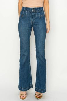 Love simple... these are the jeans for you! This jean features a comfortable stretch that is perfect to travel around the world in, head in the office or evening out. Straight flare, non distressed, med/dark trendy wash. Pair with your favorite ADC Top & Shoes for an ultra-chic look! FEATURES & FABRIC Medium/Dark Waist Detailing Standard Fly and pocket front High Rise Dart Detail Flare Modern Curvy No Distress Comfort Stretch: Medium stretch that’s equal parts comfort and vintage feel 98% Cotton Love Simple, Short Cardigan, Fabric Medium, Top Shoes, Travel Around The World, Travel Around, Dart, Summer Collection, Dress Collection