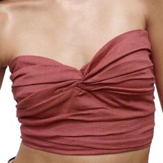 Zara Knotted Tube Top In Red, Size Xl Side Zipper New Without Tags. In Excellent Condition. Original Price $35.00. Cotton Bandeau Tops For Party, Bandeau Cotton Tops For Party, Casual Zara Bandeau Tops, Zara Red Beach Top, Zara Chic Bandeau Top, Zara Red Top For Beach, Zara Stretch Bandeau Top, Chic Red Top For Beach, Chic Red Bandeau Crop Top