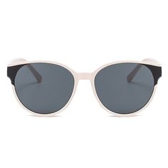 These Monroe sunglasses will add a dash of cool, urban style to any outfit. This modern design is a confident blend of colors and styles -bold, round, full-rim lenses contrasting with elegant temples.Frame Shape: RoundFrame Color: WhiteFrame Material: PCLens Color: BlackLens Material: PCRim Type: Full RimLens Width: 61 mmBridge Width: 18 mmTemple Length: 137 mmFrame Width: 149 mmLens Height: 56 mmWeight: 27.1 gUV Protection: UV400Polarized: NoSpring Hinge: NoAdjustable Nose Pads: No Trendy White Round Frame Sunglasses, Casual White Round Frame Sunglasses, White Round Frame Sunglasses With Gradient Lenses, Modern White Round Frame Sunglasses, White Uv Protection Round Frame Sunglasses, White Round Sunglasses With Tinted Lenses, White Sunglasses, Urban Style, Sunglasses Online