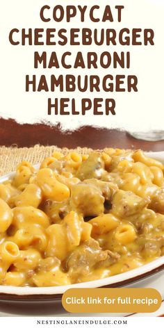 Whip up this homemade cheeseburger macaroni recipe inspired by the classic Hamburger Helper. Perfect for a quick and easy dinner, this dish blends tender pasta, savory ground beef, and a creamy, cheesy sauce for a satisfying one-pot meal. Skip the box and enjoy this delicious comfort food made fresh in your own kitchen. Great for busy weeknights or anytime you’re craving a hearty, homemade twist on a favorite classic.