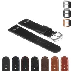 Total length (not including buckle): 200mm (120/80) Thickness: 4.5mm – 3mm Material: Genuine Top Grain Italian Leather Product color may differ from picture depending on computer/mobile screen. SKU: ds15  CHANGE STRAPS IN SECONDS: Our integrated quick release spring bars allow you to switch-up straps in a matter of seconds without the need for any tools. Get multiple colors and styles to match your outfits. Premium pilot style watch band by DASSARI. Made from top grain leather sourced from Italy Rectangular Black Wear-resistant Watch Accessories, Black Watch Bands With Bracelet Strap For Customization, Durable Black Watch Bands For Customization, Pilot Style, Leather Product, Leather Watch Band, Style Watch, Mobile Screen, Leather Watch Bands