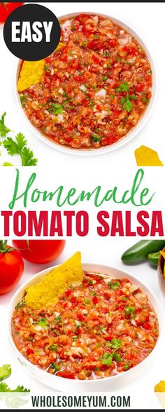 Homemade Salsa Recipe with Fresh Tomatoes Salsa With Fresh Tomatoes, Make Salsa, How To Make Salsa