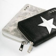 New Sia Star Wallet In Silver Coach Floral Wallet, Peach Bracelet, Leather Billfold, Leather Trifold Wallet, Billfold Wallet, Coin Purse Wallet, Credit Card Wallet, Black Wallet, Kate Spade Wallet