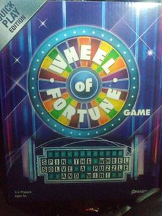 the wheel of fortune game is on display