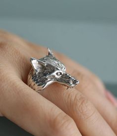 Fierce stylish, and weighty, this beautifully designed and crafted wolf ring is wild enough to fit the most alternative of fingers and classy enough to add your personal touch when you're dressing more formally. Handmade in your choice of recycled silver, gold, platinum or palladium, we can also add precious stones such as rubies, amethysts or black diamonds to your wolf's eyes. One for the wild ones... Gothic Necklaces, Wolf Eyes, Gothic Jewellery, Wolf Ring, Skull Rings, Rings Handmade, Black Diamonds, Recycled Silver, Wild Ones