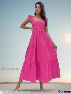 Bormay - Sleeveless Cake Dress - Elegant and Long Cake Dress, Cake Printing, Dress Cake, Home Dress, Maxi Gowns, Inspired Dress, Types Of Skirts, Printed Maxi Dress, Dress Details