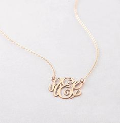 Monogram Necklace • Dainty Monogram Jewelry • Initial Necklace • Monogrammed Necklace • Personalized Jewelry • Personalized Monogram Classic Customizable Rose Gold Necklace, Dainty Monogram Necklace For Personalized Gift, Personalized Rose Gold Necklaces With Initials, Personalized Initials Rose Gold Necklace, Personalized Rose Gold Necklace With Initials, Personalized Classic Charm Necklaces For Wedding, Classic Personalized Initial Necklace For Wedding, Classic Personalized Charm Necklace For Wedding, Elegant Personalized Rose Gold Initial Necklace