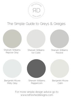 the simple guide to greys and greiges