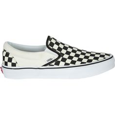 Vans Classic Slip-On Shoe - Men's Vans Slides, Black And White Vans, Slipon Sneakers, White Vans, Black Vans, Vans Slip On, Men's Footwear, Mens Clothes, Sneakers Outfit