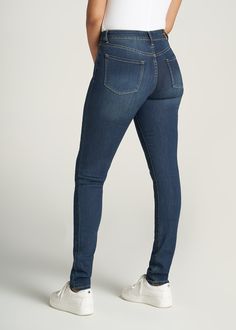 About Our Tall Jeans For Women Not a high-rise and not a low-rise, these staple skinny jeans for tall women offer a happy medium. Designed to hit just below the natural waist, our Sarah jeans are made of a comfortable fabric with an ultra-flattering silhouette. We created these tall jeans for women to be the perfect everyday pair that you can wear any day of the week, whether you’re out running errands, working in the office or meeting friends for dinner. The extended inseam of these tall skinny Medium Wash High Rise Jeans For Everyday, Non-stretch Denim Blue Bottoms For Everyday, Mid-rise Relaxed Fit Jeans, Medium Wash Mid-rise Bottoms For Everyday, Medium Wash Fitted Mid-rise Bottoms, Mid-rise Medium Wash Bottoms For Everyday, Everyday Mid-rise Medium Wash Bottoms, Relaxed Fit Mid-rise Jeans, Fitted Mid-rise Medium Wash Bottoms