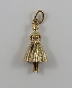 "This is a vintage \"Belle\" 10 karat gold charm for a charm bracelet.  It weighs 3.60 grams and measures 1/2\" x 1 1/8\", marked \"10K\" All charms come with a split ring to attach to a bracelet. We have hundreds of charms in stock. If you don't see what you are looking for in our shop please contact us as it is likely we have it. Inventory #G4968" Diamond Knot, Cute Rose, Gold Charms, Pin Art, Tiny Diamond, Jewelry Lookbook, Silver Charm Bracelet, Filigree Ring, Hard Enamel Pin