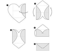 how to make an origami heart out of paper - step by step instructions