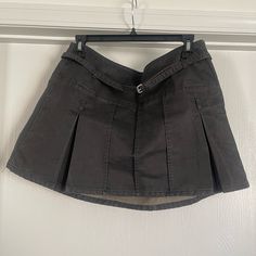 Brand New. Never Worn. With Tags. Side Zipper. Adjustable Belt Zara Casual Pleated Skort, Zara Casual Pleated Mini Skirt, Casual Pleated Mini Skirt By Zara, Zara Casual Mini Skirt With Pockets, Zara Casual Pleated Bottoms, Casual Pleated Zara Bottoms, Zara Cotton Mini Skirt With Pockets, Casual Zara Mini Skort, Zara Casual Skirt With Pockets