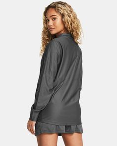 Textured knit fabric is light, tough & breathable|Material wicks sweat & dries really fast|Secure, zip hand pockets|Dropped, shaped hem Long Sleeve Tops With Side Pockets For Athleisure, Athleisure Long Sleeve Top With Side Pockets, Long Sleeve Athleisure Top With Side Pockets, Sporty Long Sleeve Tops With Side Pockets, Functional Long Sleeve Top With Pockets, Under Armour Sporty Long Sleeve Outerwear, Under Armour Long Sleeve Athleisure Tops, Under Armour Long Sleeve Sports Outerwear, Soccer Gear