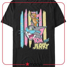 in stock Pastel Sunglasses, Printed Tee Women, Love To Love, T-shirt Print Design, Mens 90s, Cat And Mouse, Tom Jerry, Men's Toms, Shirt Print Design