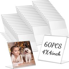 a bunch of cards with pictures on them and the words 60ps 4x4 inch