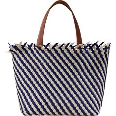 A tote with an edge. The Havana Medium Tote is a fresh take on the classic handwoven neoprene tote, updated with textural fringe finishing and nylon webbing handles. Inspired by Mediterranean beach umbrellas, Striped is a classic motif made modern. Open top with magnetic snap closure. Matching woven zippered pouch included. Nylon handles. | Naghedi NYC | Women's Havana Striped Medium Hand-Woven Tote Bag, Venice (Stripes) | Maisonette collects the best children’s products from around the world (unlike Zulily, Etsy, The Tot, Farfetch Kids, Childrensalon, Crate and Kids, Kohls, Wayfair, Buy Buy Baby, Nordstroms, Mini Boden, J.Crew Factory, or PotteryBarn Kids), creating a curated shopping experience for you. Think of us as your shortcut to fashion for litte ones! Mediterranean Beach, Summer Abroad, Neoprene Bag, Neoprene Tote, Woven Tote Bag, Classic Handbags, Beach Umbrella, Zippered Pouch, Classic Bags