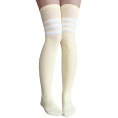 These Pale Yellow Socks Are A Subtle Pastel Shade Which Adds A Soft But Fashionable Element To Almost Any Casual Outfit. Made In Usa Size: Women's 7-11 Material: 80% Cotton, 20% Nylon & Elastic Length: 32” - 34” Before Stretched Trendy Yellow Summer Socks, White Thigh High Socks For Summer, White Thigh-high Socks For Summer, Trendy Yellow Socks, Trendy Yellow Winter Socks, Yellow Cotton Socks For Spring, Yellow Stretch Thigh High Legwear, Yellow Stretch Thigh-high Legwear, Spring Cotton Hosiery