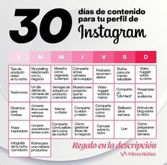 the 30 days of instagramtion in spanish