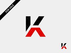 the letter k is made up of black and red letters, which are separated into two smaller