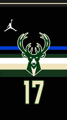 the milwaukee bucks basketball team's logo is shown in green, white and blue