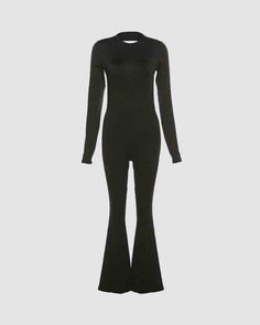 Details: Long-sleeve jumpsuit with backless designBottom Length: LongSleeve Length: Long SleevesMaterials:95% Polyester + 5% Spandex Black High-neck High-stretch Jumpsuit, Black High Neck Jumpsuit With High Stretch, Black High-stretch High Neck Jumpsuit, High Stretch Black High Neck Jumpsuit, Black High Stretch Backless Jumpsuit, Black High Stretch Backless Jumpsuit/romper, Black Stretchy Backless Jumpsuit, Black High Neck Jumpsuits And Rompers, Chic Long Sleeve Jumpsuits In Elastane