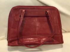 BEAUTIFUL BUXTON RED LEATHER LAPTOP BUSINESS TRAVEL BAG - PURSE CLEAN - LOOKS NEW INSIDE APPROX 17”W x 12” H x 5” D HAS PADDED DIVIDER FOR YOUR LAPTOP OR IPAD INTERIOR ZIPPERED SECTION SLOTS FOR CREDIT CARDS AND PENS TWO SNAP POCKETS COUPLE MINOR SCRATCHES ON OUTSIDE BUT DOES NOT TAKE AWAY FROM BAG IN PRE-OWNED CONDITION PLEASE SEE ALL PICTURES AND EMAIL ME WITH QUESTIONS  THANKS FOR LOOKING Red Laptop Satchel Bag, Red Leather Travel Laptop Bag, Red Leather Laptop Bag For Travel, Red Leather Travel Briefcase, Red Leather Laptop Bag For Everyday Use, Red Laptop Bag For Travel, Red Satchel Laptop Bag For Daily Use, Purse Cleaning, Laptop Business