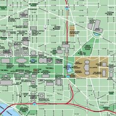 a map of the city of minneapolis with streets, parks and other things to see