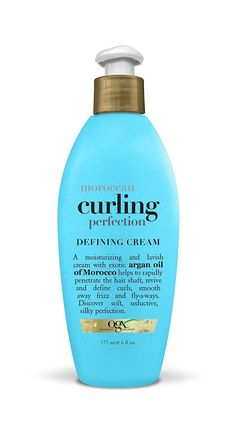 Smooth and define curly hair with this argan oil of morocco curl-defining cream Ideal for all curl types, this anti-frizz cream tames flyaways at it moisturizes to create soft and shiny spirals SMOOTH, DETANGLE, DEFINE: The 6-ounce bottle of OGX Argan Oil of Morocco Curl Perfecting Curl-Defining Cream helps smooth, define and enhance curly hair BOOST CURLS and TAME FRIZZY HAIR: Ideal for all hair textures and curls types , this rich moisturizing curl cream helps eliminate frizz while taming flyaways CURLY HAIR CARE INSPIRED BY NATURE: This precious blend with rich cold-pressed Moroccan argan oil helps moisturize and revive spirals Plus, the citrus-fresh, floral-green and woody scent of this smoothing cream leaves hair smelling irresistibly good NON-HARSH and NOURISHING: Free from parabens, Ogx Argan Oil Of Morocco, Ogx Argan Oil, Best Curl Cream, Define Curly Hair, Ogx Hair Products, Argan Oil Of Morocco, Air Dry Cream, Curl Types, Blow Hair