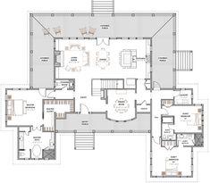 the floor plan for a house with two levels