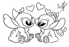 two cartoon birds kissing each other with hearts above their heads coloring pages, coloring books for kids